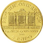 Avstrijski Dunajski filharmonik Au - 1,244 g (1/25 oz.)